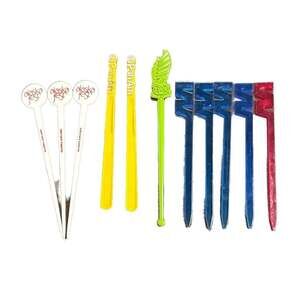 Vintage Mixed Lot of 11 Swizzle Sticks Cocktail Stirrers Airlines Pan Am TWA